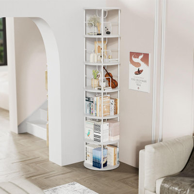 6-Tier Stackable Rotating Bookshelf