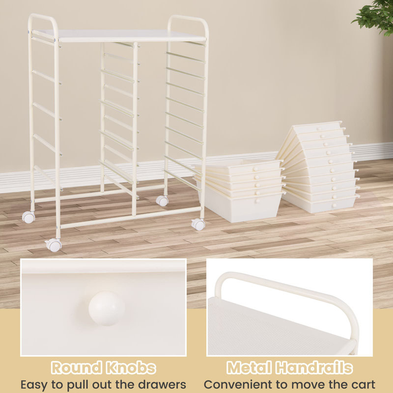 15 Drawer Storage Drawer, White