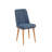 Karyana Scandinavian Extendable Dining Table & Chairs Set (4 Pieces), Atlantic Pine & Dark Blue | 100% Melamine Coated Particle Board, Table: 50.8 x 29.5 x 31.5 in, Chairs: 18.5 x 35.4 x 17.7 in | Stylish and Functional for Modern Homes