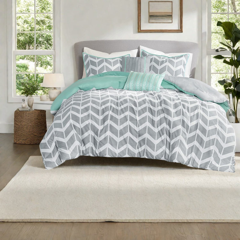 Ensemble de literie pour lit simple / simple Aqua TG, polyester hypoallergénique, style moderne invitant