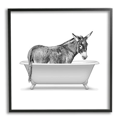 " Monochrome Donkey Antique Tub " by Annalisa Latella