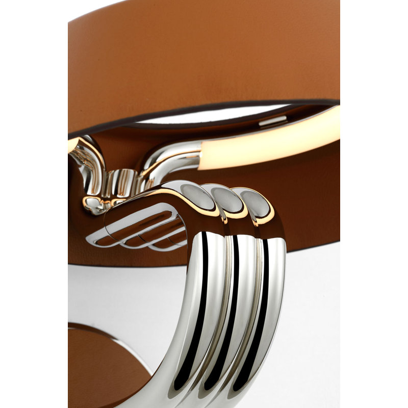 Hudson St. 8" Sconce, Nutmeg, Polished Nickel
