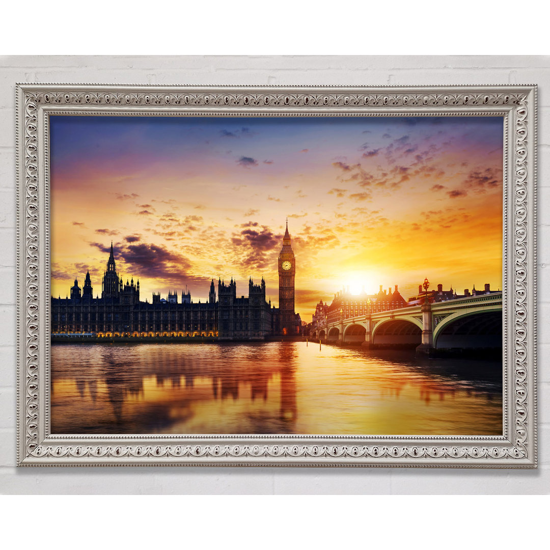 Sonnenuntergang über den Houses of Parliament - Einzelne Bilderrahmen Kunstdrucke