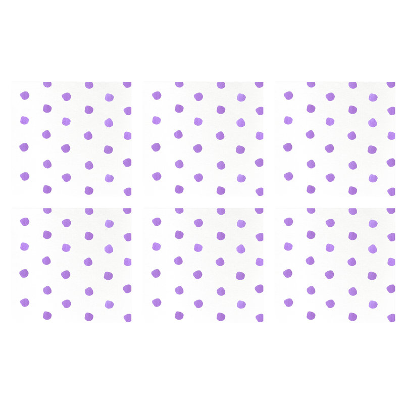 Papersoft Spunlace Polka Dots Square Napkin, Orange, 16" Square