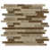 Tessera Random Sized Natural Stone/Glass Linear Mosaic Wall Tile