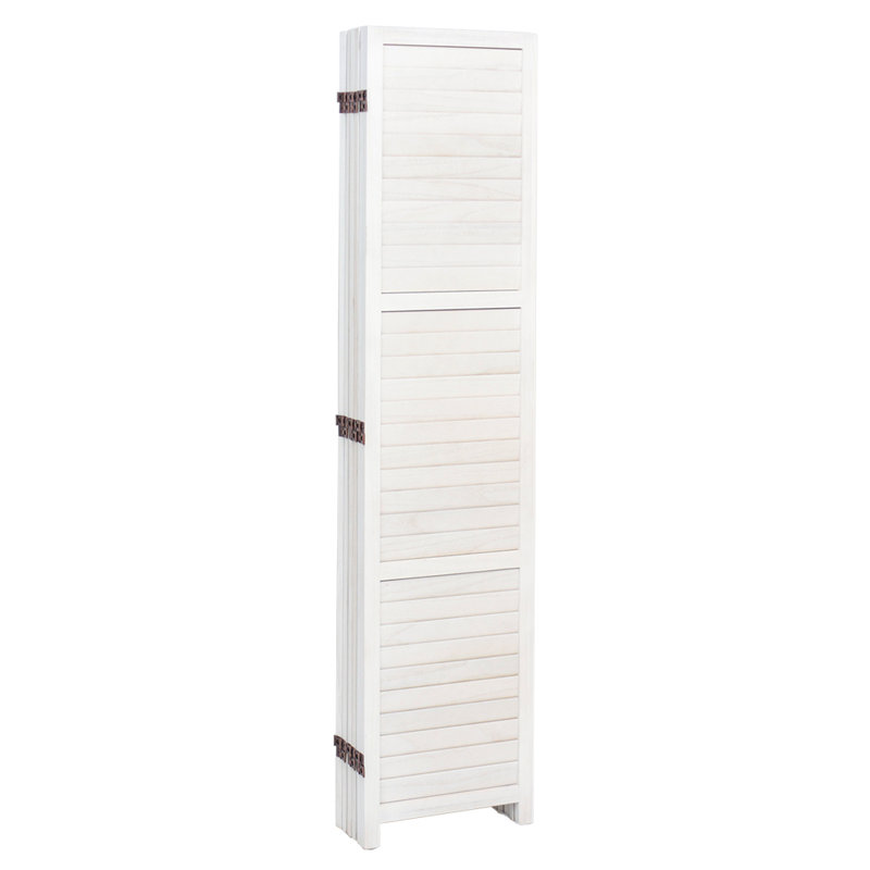 Aarav 170cm H Folding Room Divider, 170 cm H x 240 cm L x 5 cm D, 6, White