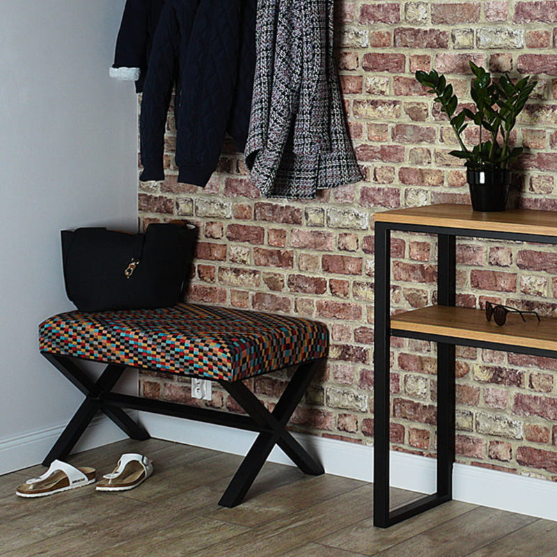Palominas Velvet Upholstered Bench, H45 x W80 x D30cm