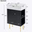 Meuble-lavabo 21,6 po, armoire combinée, meuble de rangement pour salle de bain, lavabo simple en céramique, rangement sur le côté droit-110777427