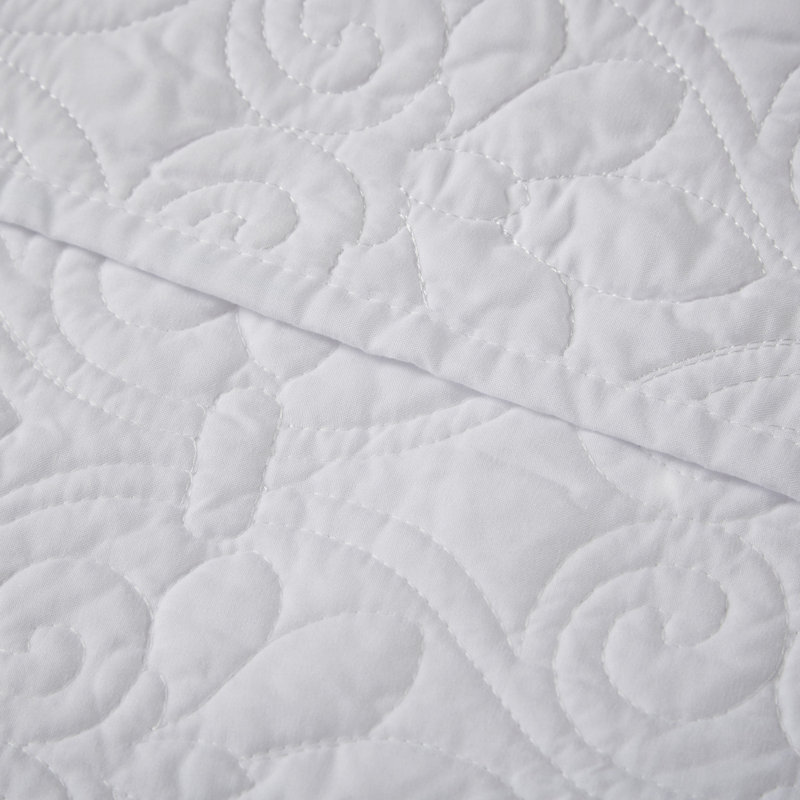 Oversized Quilted Throw 60X70", White