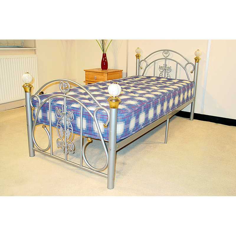 Mcmurtry Metal Bed, Double (4'6), Silver