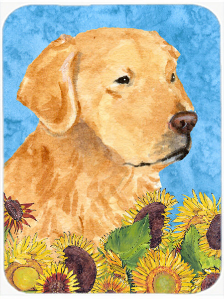 East Urban Home Golden Retriever Glass Cutting Board
