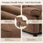Fauteuil inclinable électrique avec rangement, fauteuil de salon moderne réglable en chenille