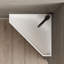 Lavabo d'angle de salle de bain triangulaire à surface solide 19 "MonBlari - blanc mat-126756298