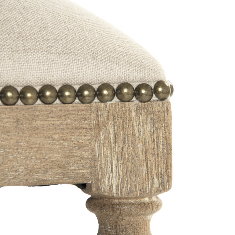 Fontenay Upholstered Counter Stool with Solid Wood Frame, Limed Grey, Bar Stool (30.75" Seat Height)