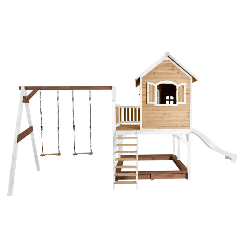 Liam AXI Hemlock Swing Set with 2 Swing(s) , 1 Slide(s), White