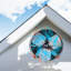 Ventilateur de grenier à montage sur pignon 15 pouces 1650 CFM avec thermostat réglable