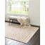 Tapis brun / beige en jute / coton tissé à plat à la main Anner-1547406827