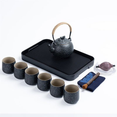 Latitude Run® Twinsburg 25 fl. oz. Stovetop Safe Porcelain China Teapot Set Teapot For