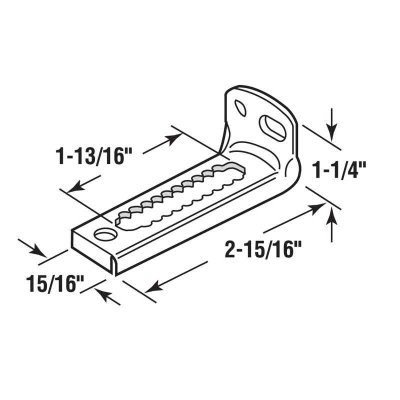 Support pivotant inférieur pour porte pliante Prime-Line, acier (paquet simple)