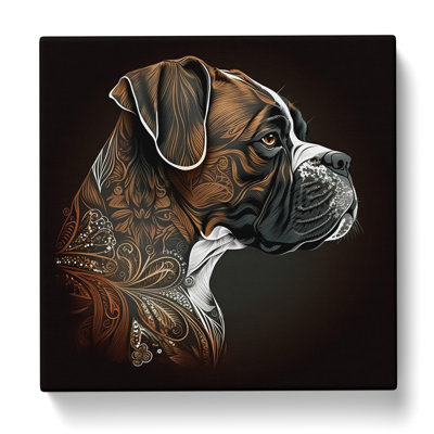 Boxer Dog Ornamental Art No.1 - Print
