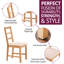 47cm H Fabric Upholstered Ladder Back Side Chair-1351900296