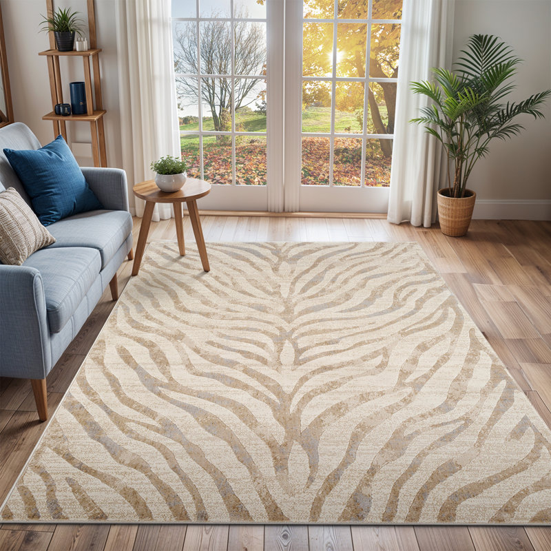 Quamine Animal Print Area Rug, Rectangle 200 x 274cm