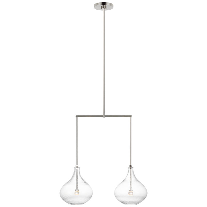 Lomme 2 - Light LED Chandelier, Polished Nickel
