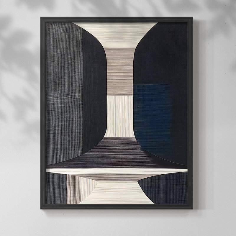 "ABSTRACT Series DCLX III" par J Paul, H 29 po x l 23 po, Noir, noir, noir, noir