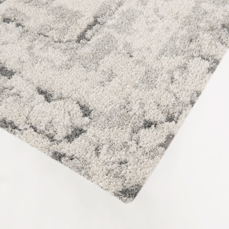 Hilaeira Grey Distressed Traditional Area Rug, Rectangle 7'10" x 10'