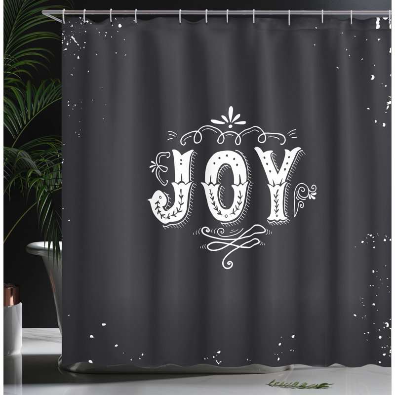 Ensemble de rideau de douche joy et crochets, H 75 po x l 69 po