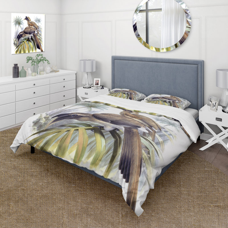 Ensemble de housse de couette Traditional Vintage Birds Vintage II - microfibre de polyester