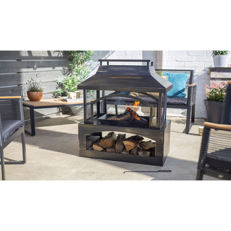 Column Steel Smokeless Outdoor Fireplace