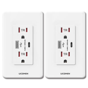 Tamper Resistant Decorator Outlet (Set of 2)