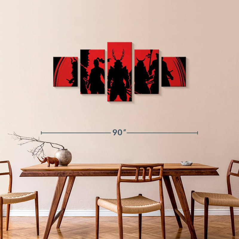 Samurai Warriors, 34" H x 74" W