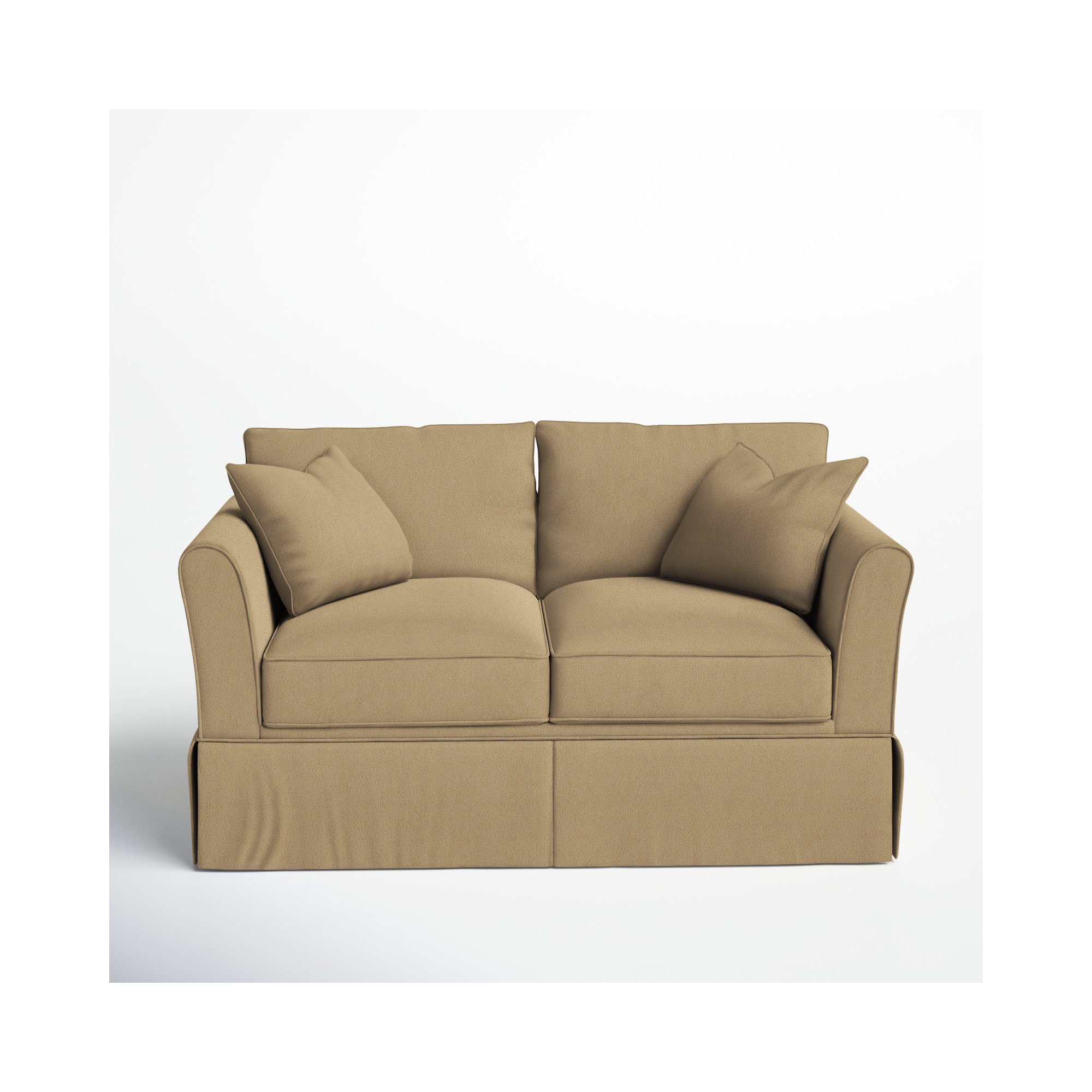 Shelby 60'' Upholstered Loveseat, Bella Toast Performance Velvet