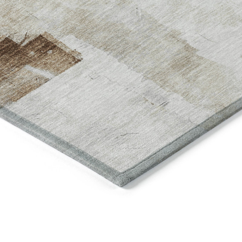 Tapis intérieur / extérieur lavable en machine Claudian ACN1673, Rectangle 1 pi 8 po x 2 pi 6 po