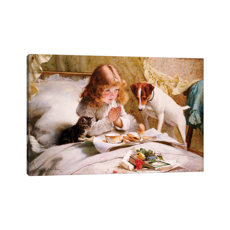 Suspense by Charles Burton Barber - Wrapped Canvas Painting, 66.04 cm H x 45.72 cm W