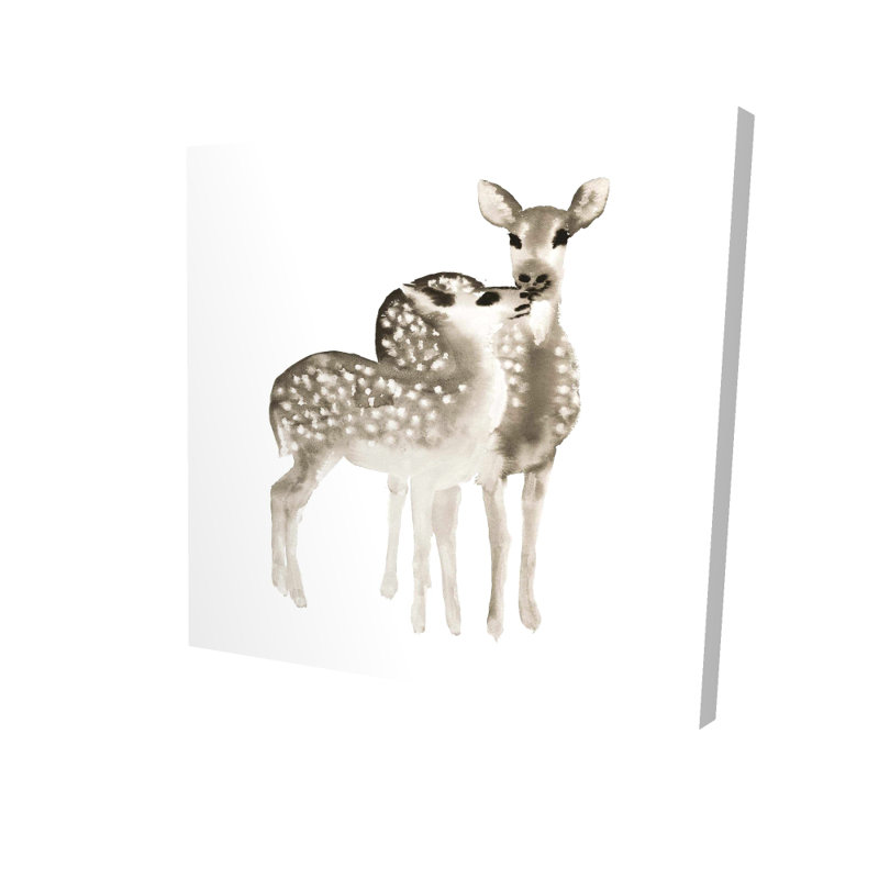 Sépia fawns love