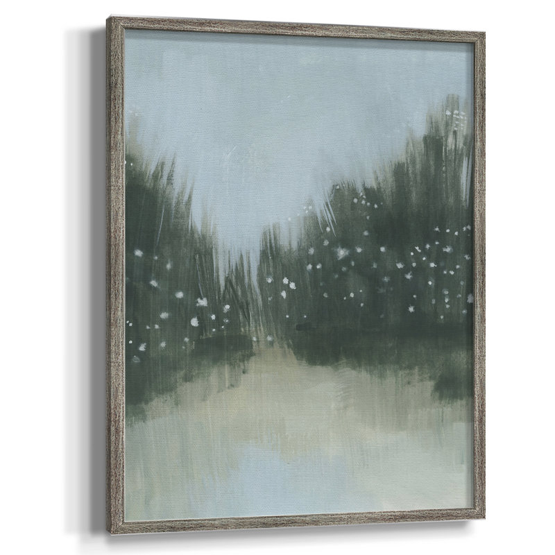 Marsh Morning Fog II, reproduction encadrée - bois massif, H 11 po x l 9 po