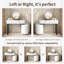 Coiffeuse moderne avec miroir amovible et table d'appoint rotative