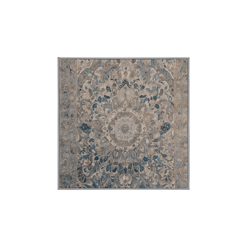 Tapis gris soyeux et moelleux, Rectangle de 5 pi x 8 pi
