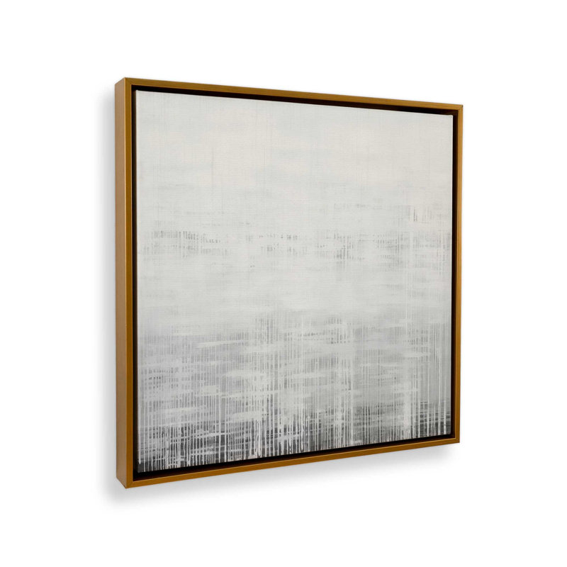 Whiteout Rhythm I Canvas Print, Polished Gold Framed, 12.75" H x 12.75" W x 1.75" D