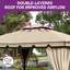 10 pi. L 12 pi. D Pavillon de jardin en acier