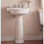 Lavabo de salle de bain piédestal en céramique avec trop-plein Retrospect