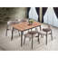 Espace repas naturel et noir - Table rectangulaire polyvalente