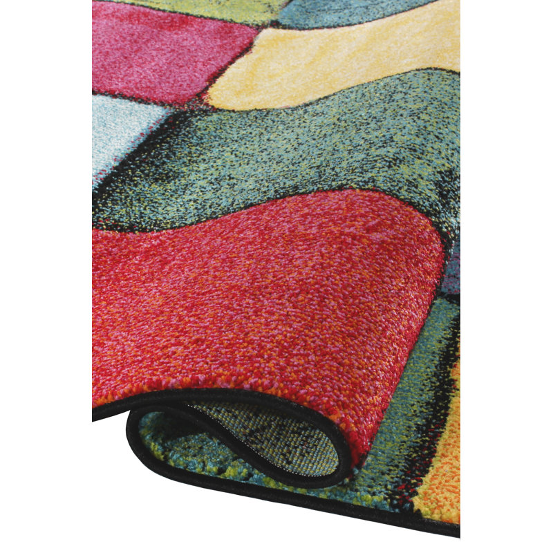 Rhayne Geometric Machine Made Indoor / Outdoor Area Rug, Rectangle 80 x 150cm