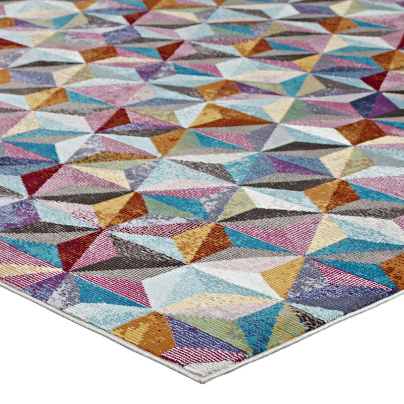 Modway Arisa ful Geometric Hexagon Mosaic Area Rug, Rectangle 5'3" x 7'6"