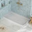 Base de douche 60 po L 60 po x l 32 po SMC gris avec seuil simple, drain à droite, antidérapant-132804360-132804355