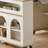 This Simple And Softly Colored Kitchen And Dining Set Includes A Telescopic Dining Table And A Mobile Island With Folding Mechanism, Power Outlets, And A Brake Lock, Along With Storage Cabinets, Making It Both Aesthetically Pleasing And Practical.-637132946-637132951