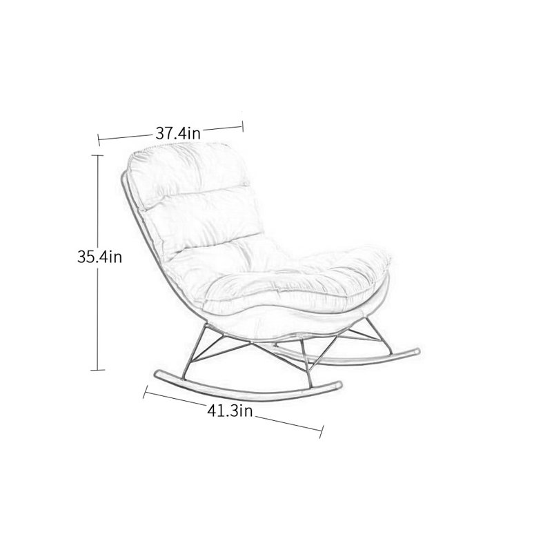 Chaise berçante chaude et confortable, Vert